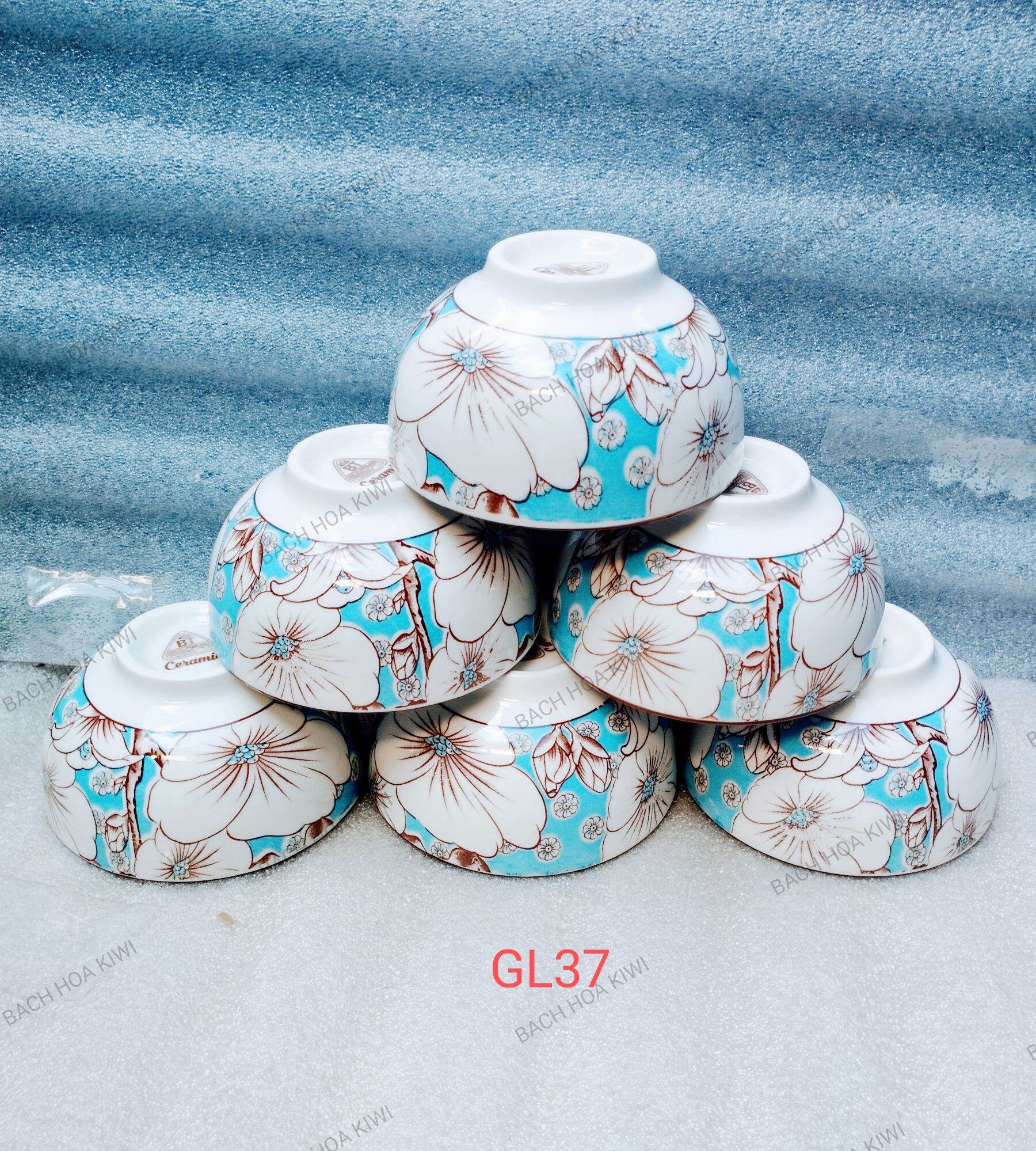 chén sứ chén cơm trắng 11cm / hoạ tiết / hoa văn 4d nhiều mẫu (1 cái)