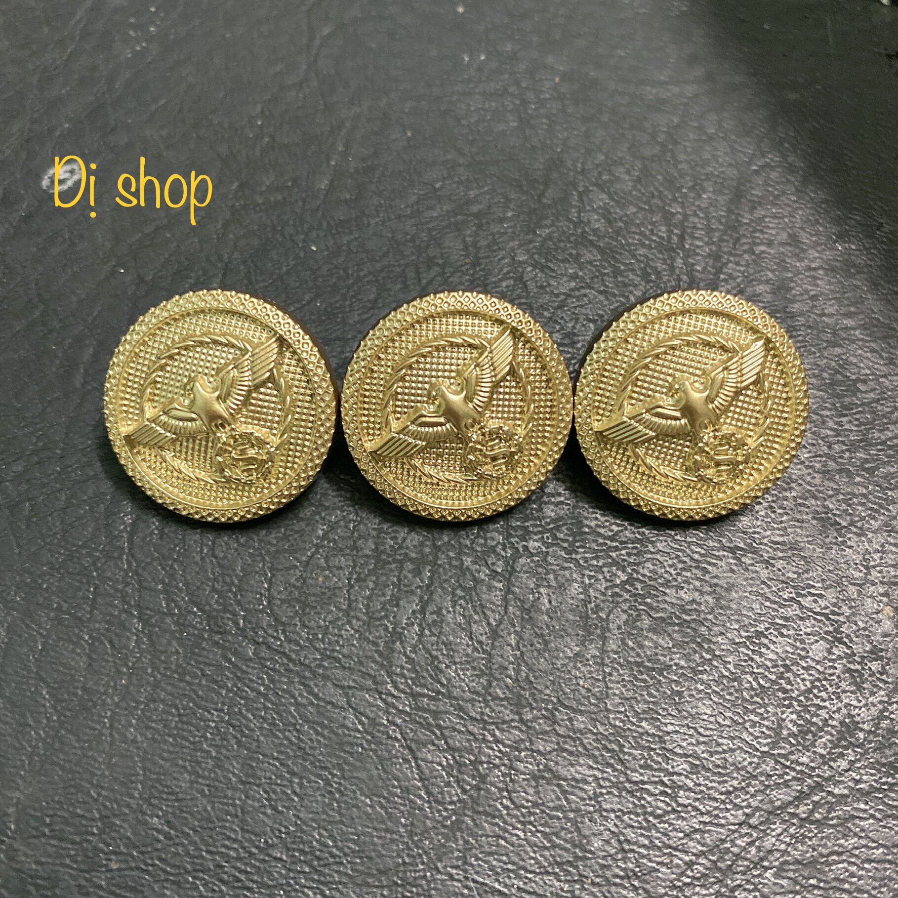 Set 5 nút nhựa giả đồng size 1.8cm và 2.1cm