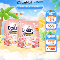 Combo 2 Nước Xả Vải DOWNY Hương Nước Hoa Cao Cấp & Trái Cây Xuân Hàn Quốc 100% Tinh Dầu Thiên Nhiên MỚI Korean Spring Túi 3L