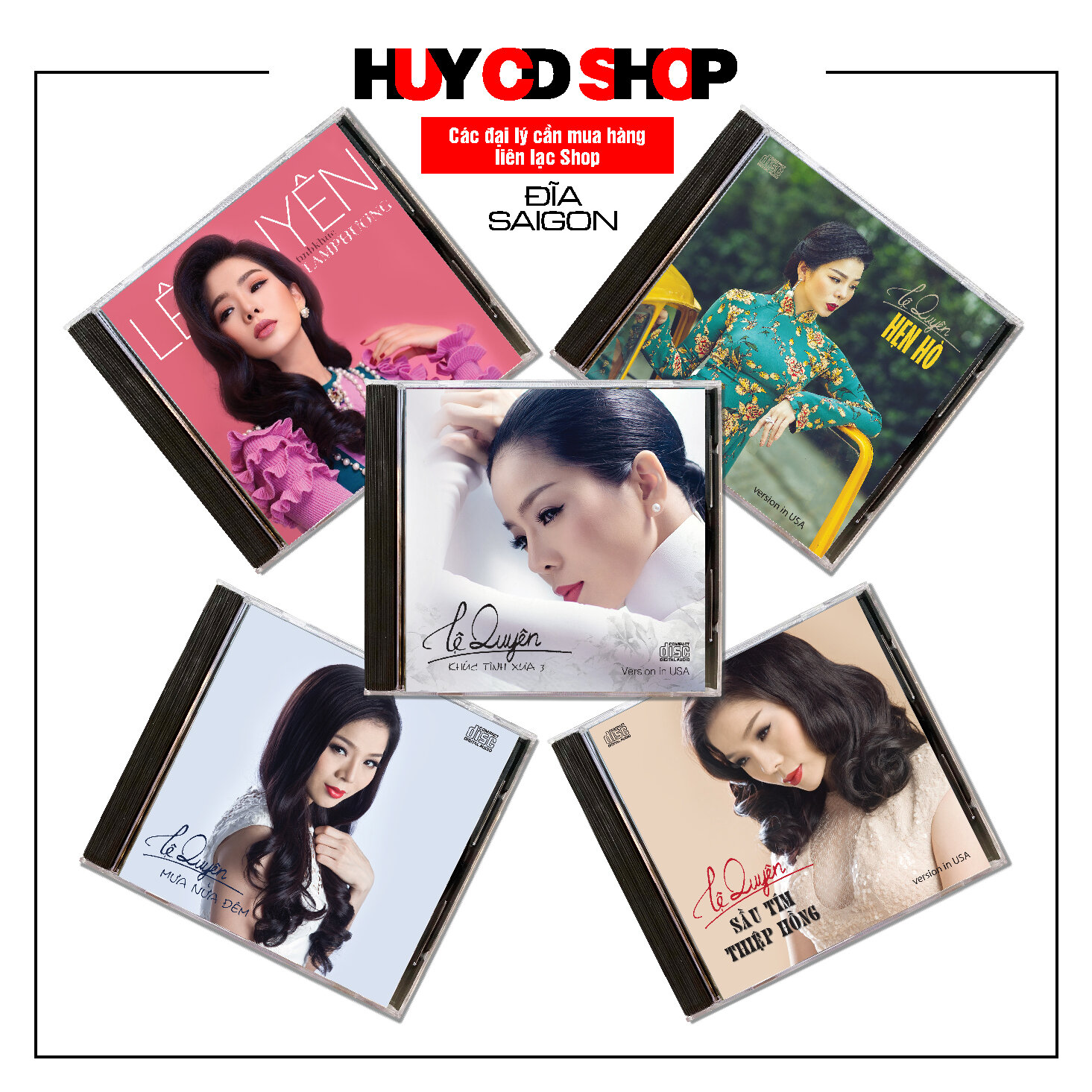 Đĩa CD Lệ Quyên hát nhạc vàng Bolero và nhạc trẻ trữ tình Acoustic, Đĩa lòng Trắng chuẩn xịn, HUY CD SHOP