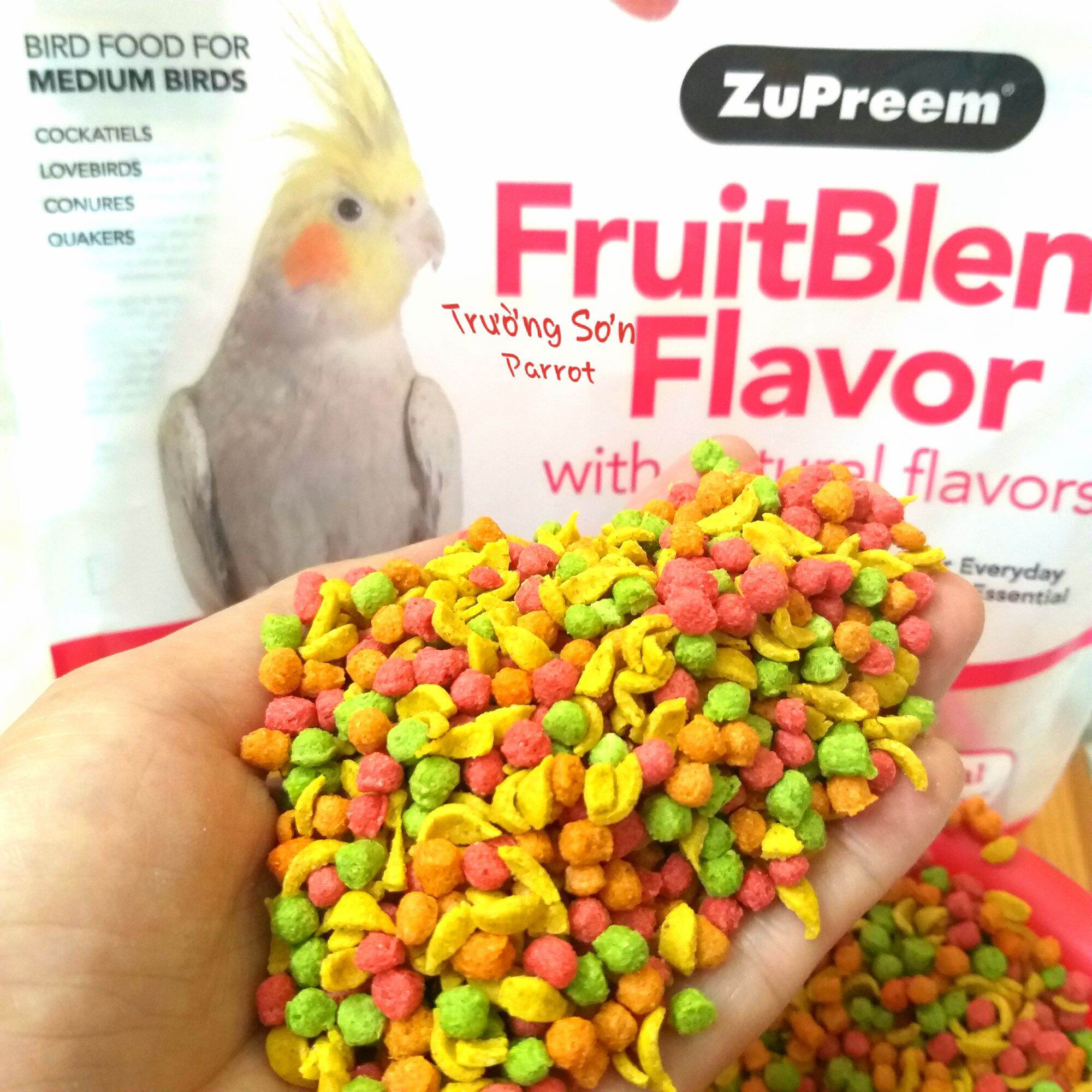 100g/200g hạt trái cây dinh dưỡng cho vẹt cookatiel, lovebird, sun, các dòng conures, quakers...