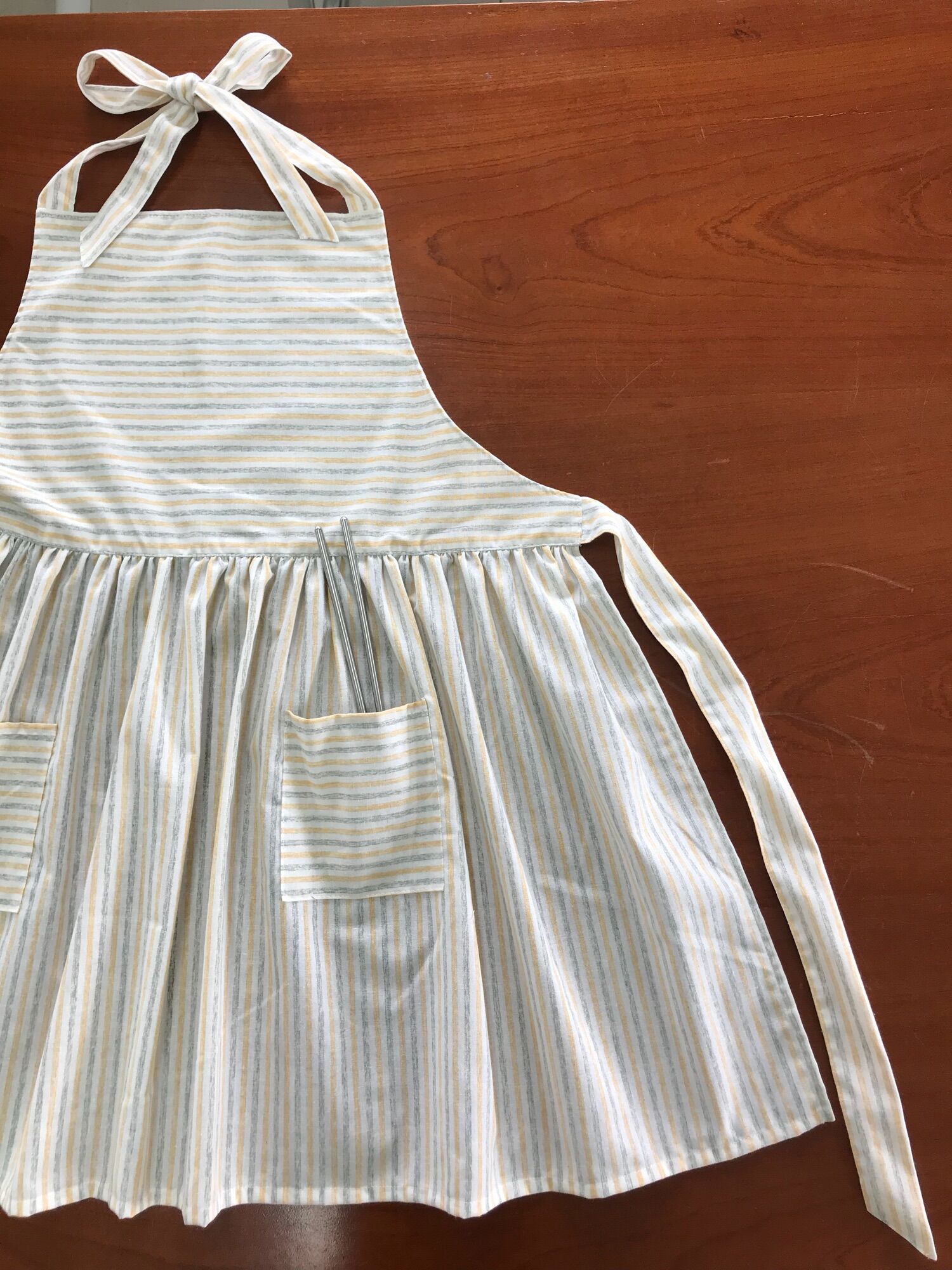 [Tạp Dề Handmade - Số lượng có hạn] Tạp dề 2 lớp, vải linen bột dày dặn.