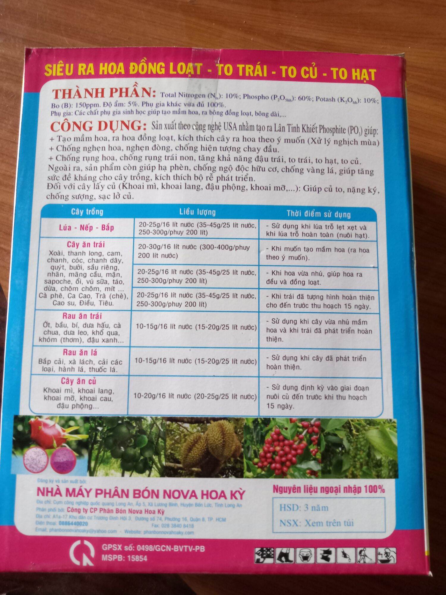10-60_10 Nova Hoa kỳ, siêu tạo mầm hoa ( hộp 1kg , 1hop 10 gói 100g hoặc 4 gói 250g). 110₫
