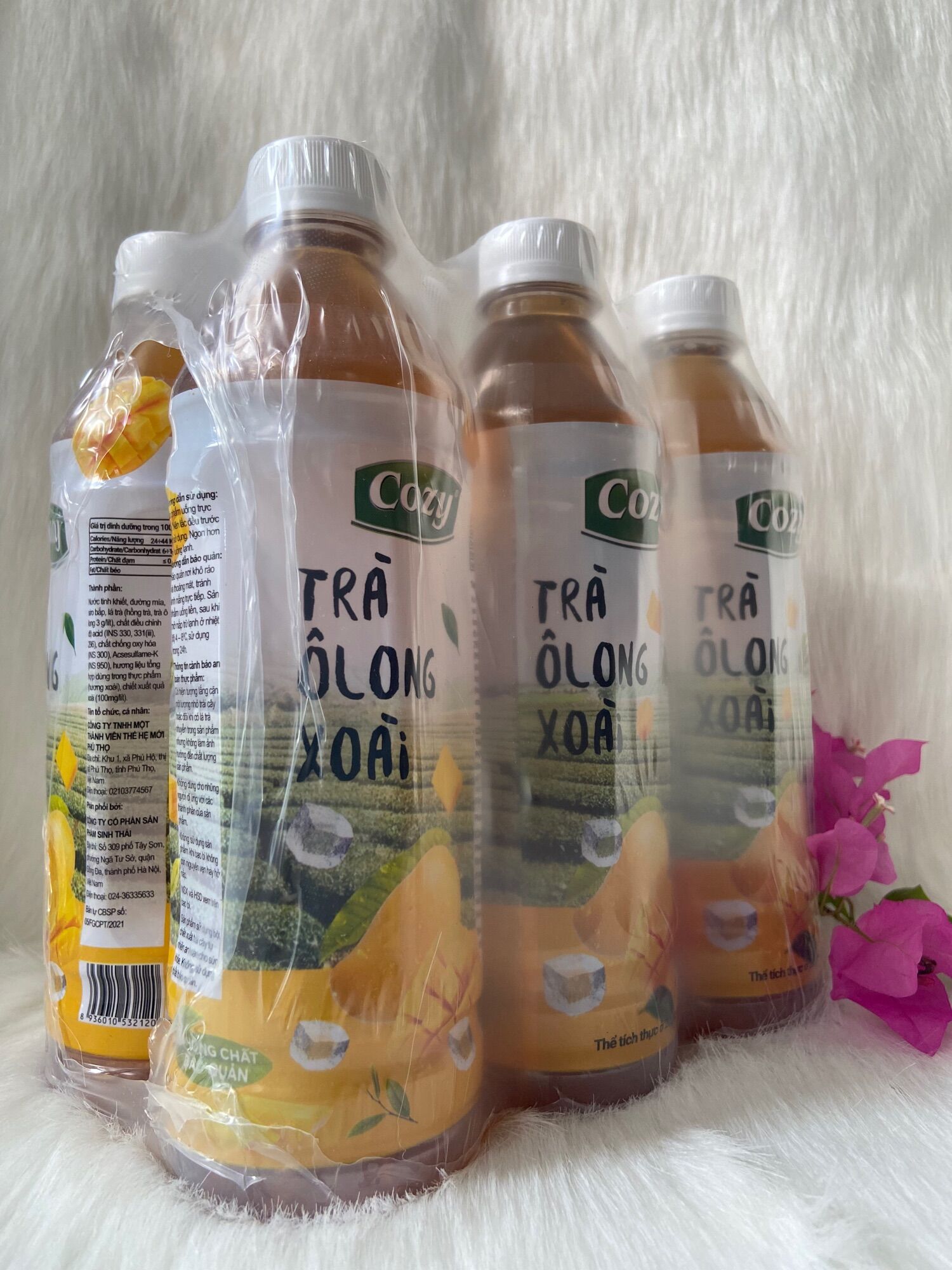 1 thùng COZY Trà Ô Long Xoài/24 Chai*455ml