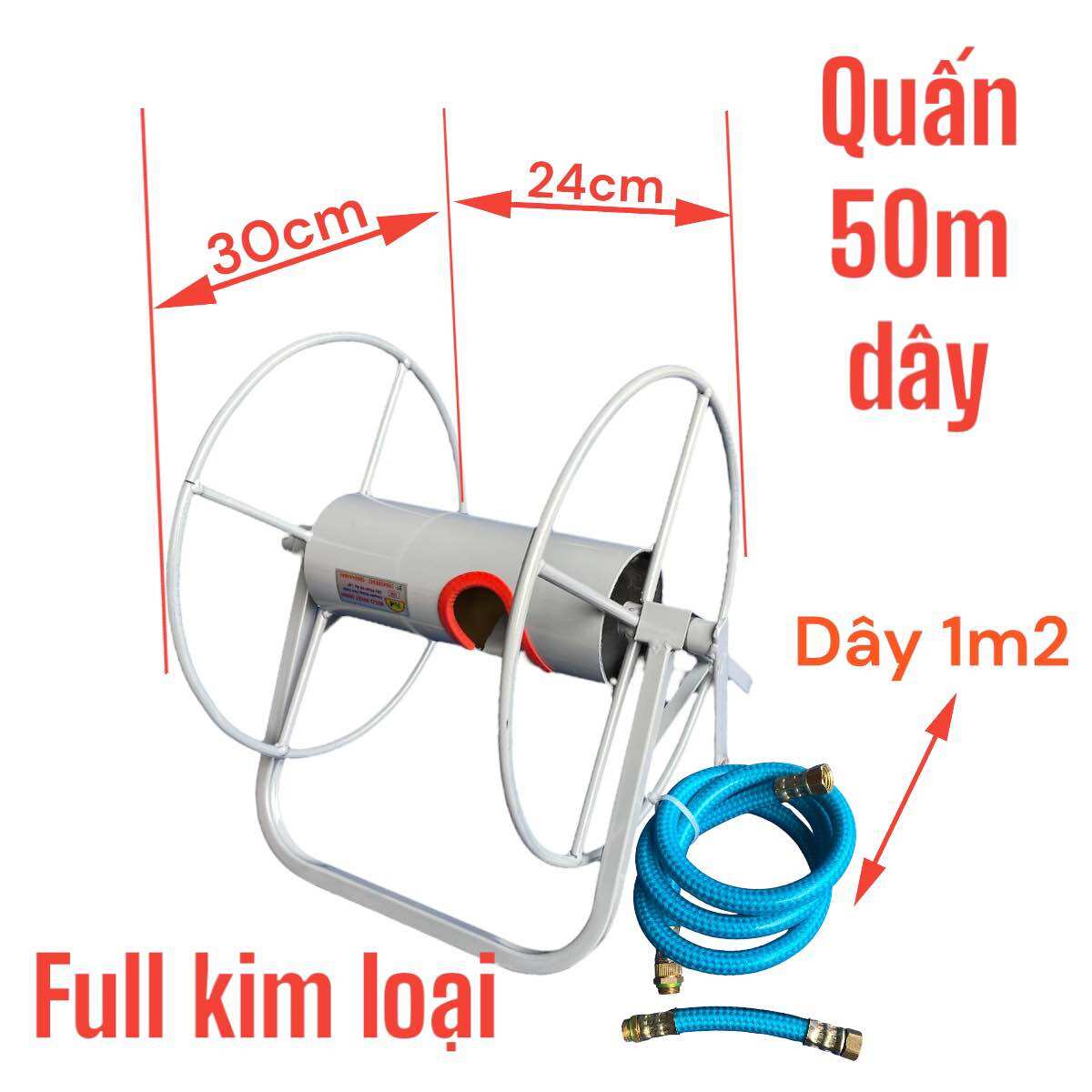 Rulo quấn dây cho máy rửa xe ren 14mm quấn 50m