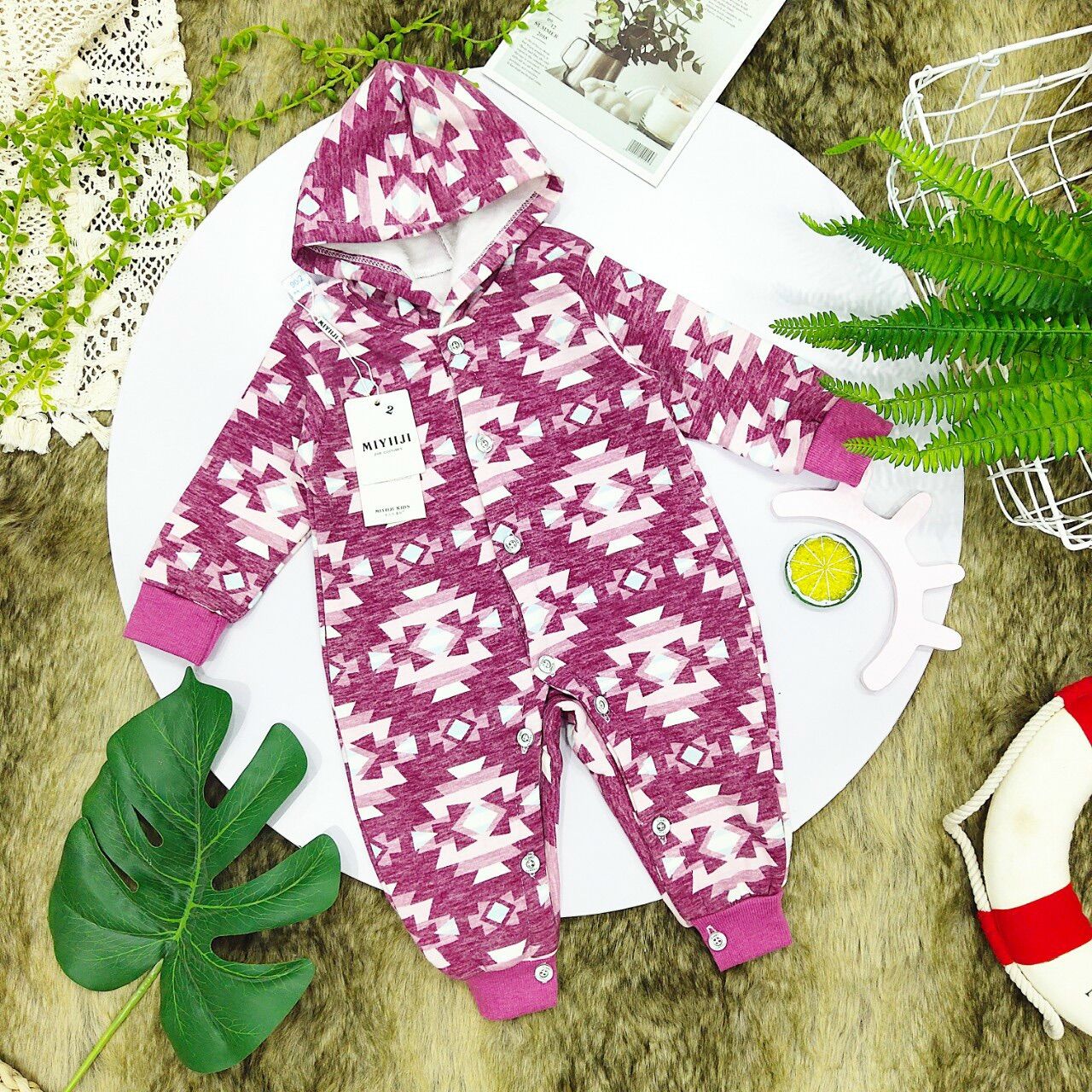 Body nỉ lông thu đông cho bé 3-8kg
