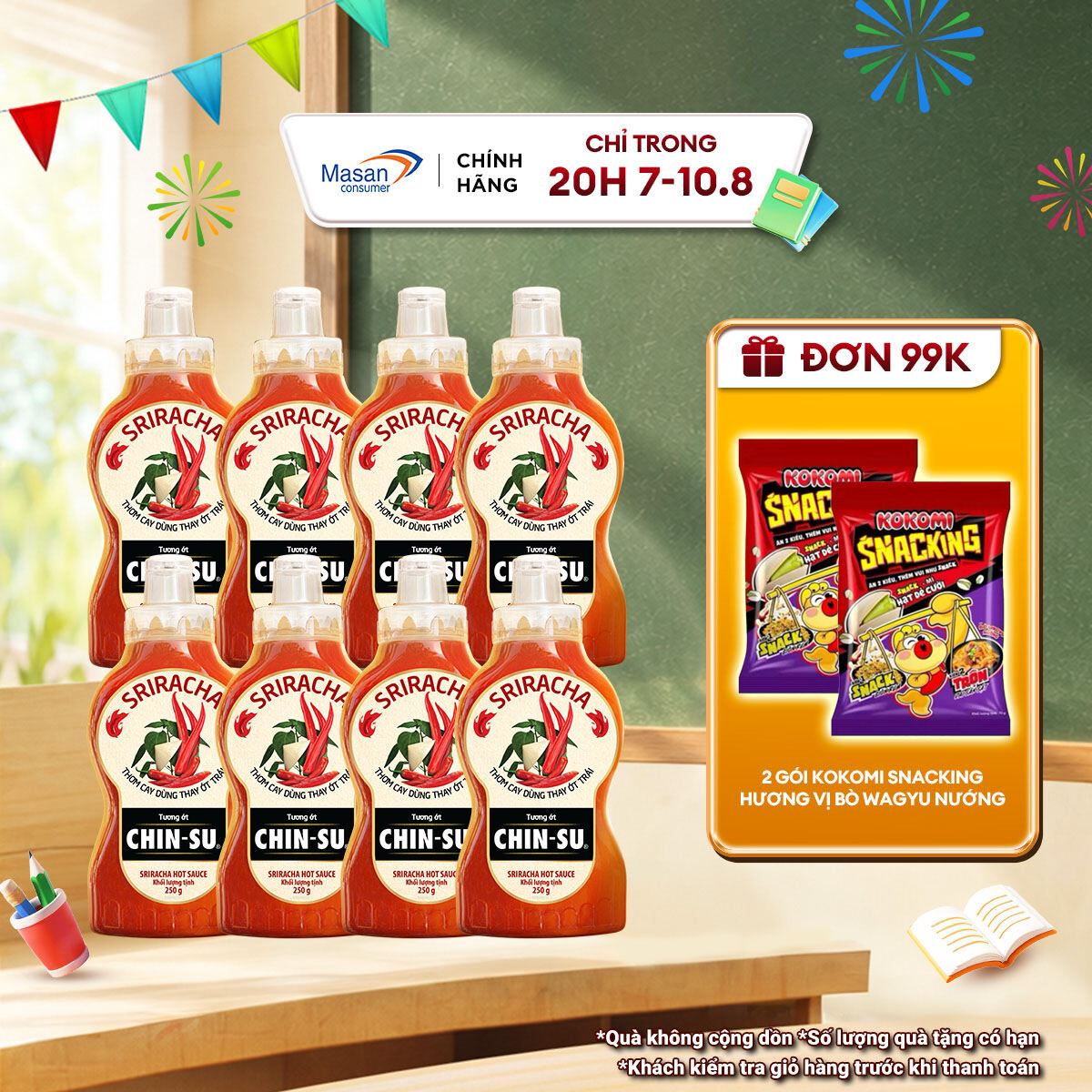 CHIN-SU Tương ớt Sriracha Chai 250G