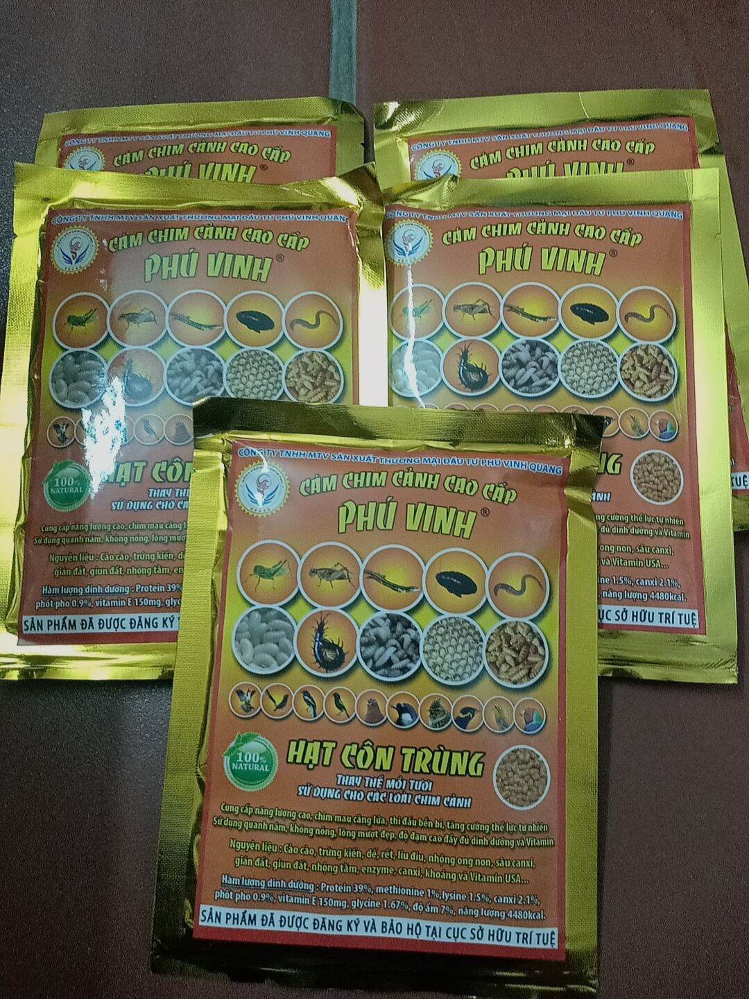 Hạt Côn Trùng100G (Phú Vinh) Cám Chim Cao Cấp- Hạt Côm Trùng Cao Cấp