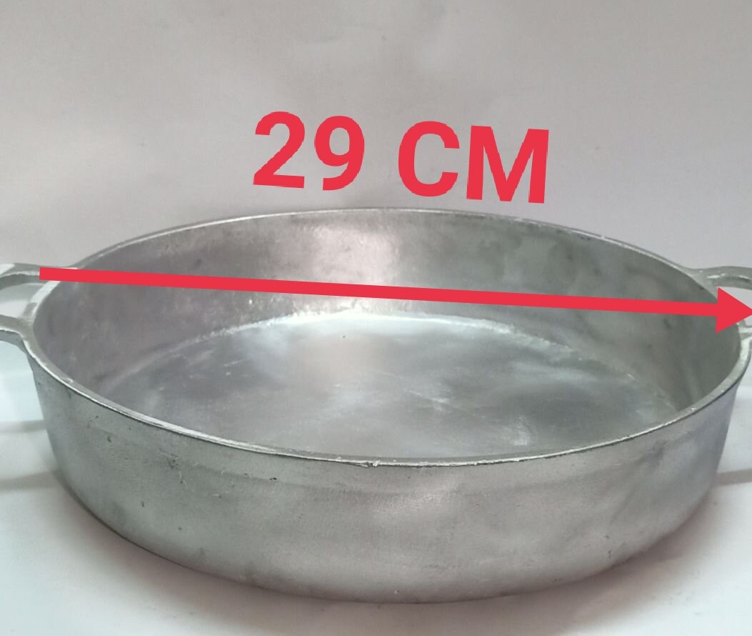 chảo gang đáy bằng đúc thủ công dk29cm cao7cm