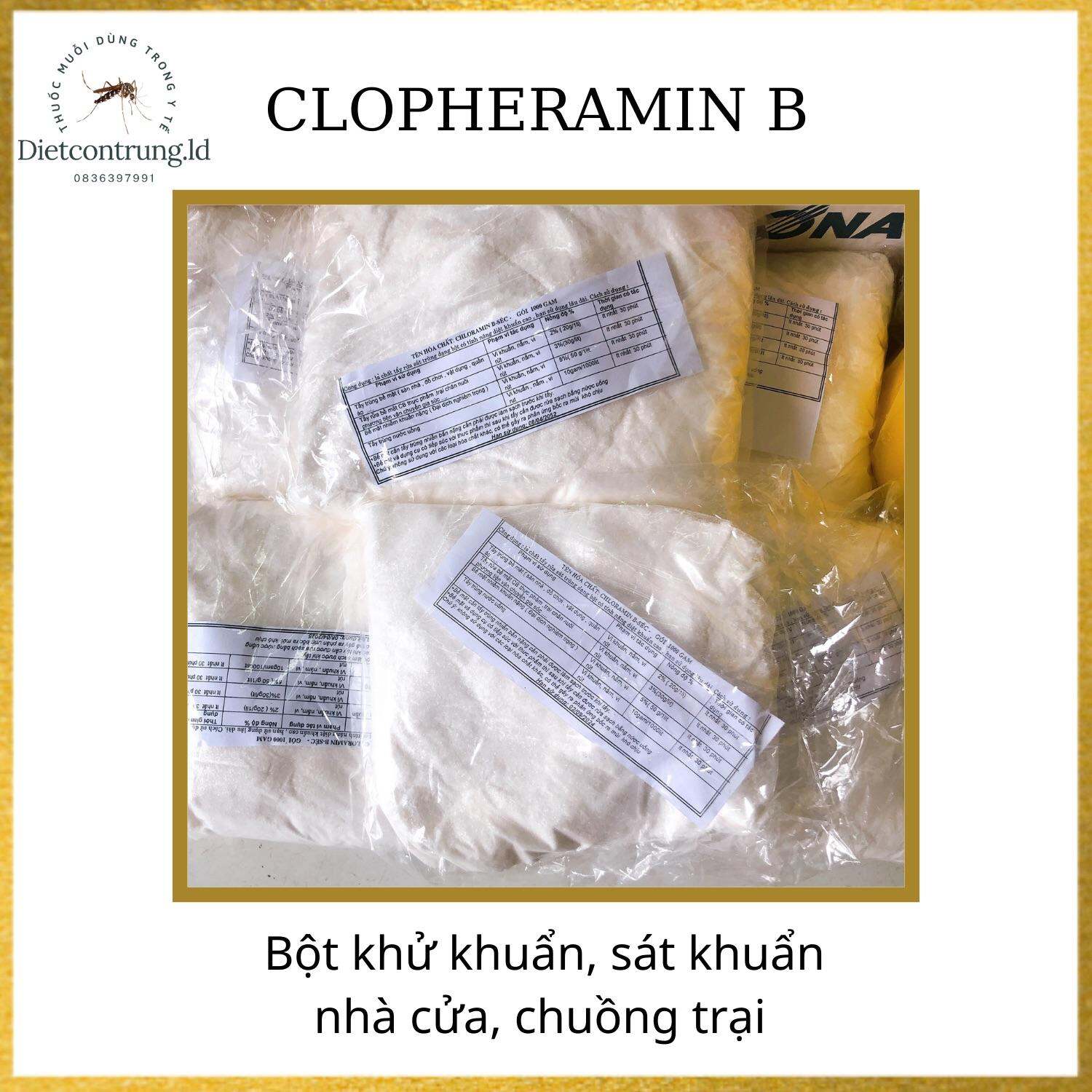CLORAMIN B - Bột khử trùng, khử khuẩn (0,5kg)