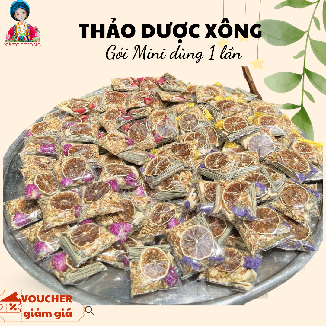 Combo 10 Gói Xông Mặt Thảo Mộc, Thảo Dược Xông Mặt, Sạch Da, Giảm Stress, Thải Độc, Giảm Viêm Mụn Gói l