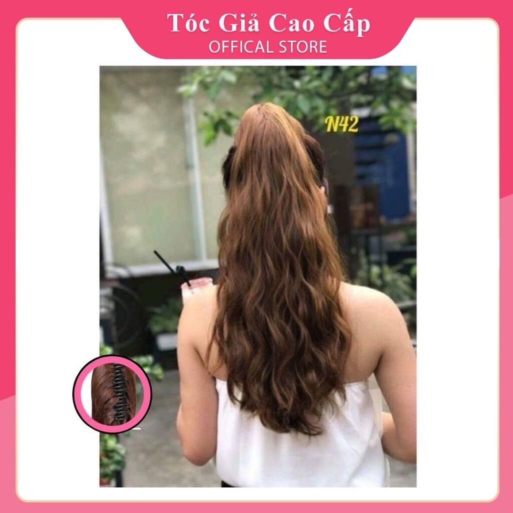 Tóc giả ngoặm kẹp xù dài 60cm đủ màu ❇️chịu nhiệt tốt ❇️