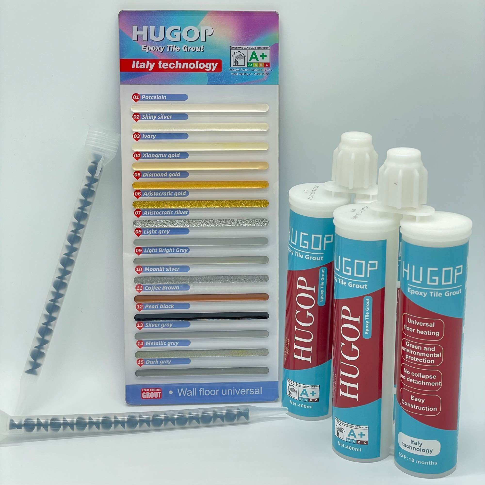 Keo chích mạch epoxy 2 thành phần -hugop 400ml-nhanh khô,chống thấm ,chống bám bụi