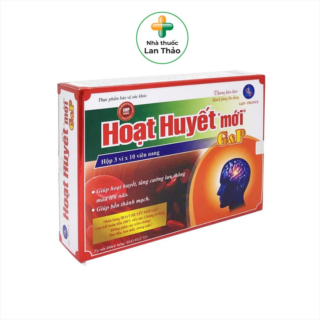 Viên uống bổ não hoạt huyết mới g&p hộp 30 viên