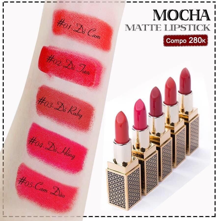 [Chính hãng] SET 5 CÂY SON THỎI MOCHA MATTE LIPSTICK  (5 màu)
