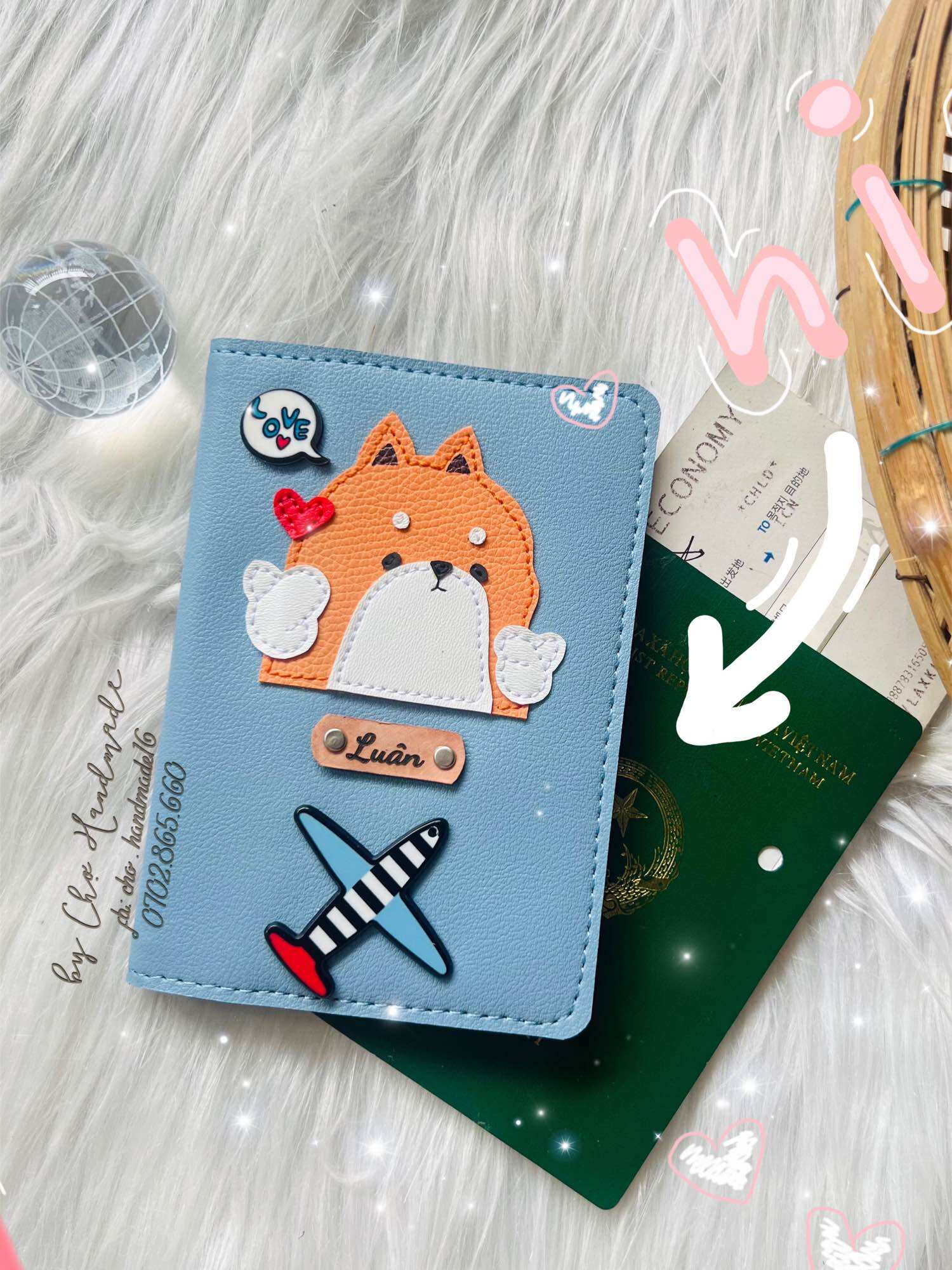 (Chat chốt tên-chọn màu) vỏ hộ chiếu tonton friends-bao hộ chiếu yuta-bọc hộ chiếu bella -passport cover tonton