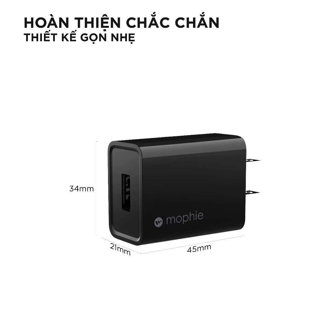 Củ sạc nhanh MOPHIE 10W USB-A cho iPhone/iPad【CHÍNH HÃNG】