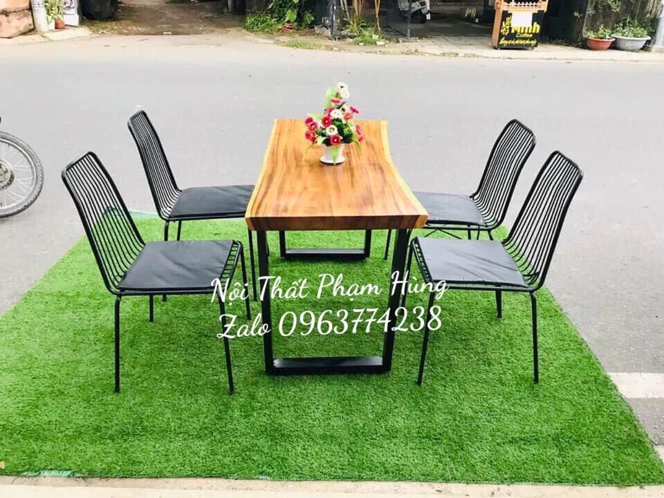 Bàn ghế sắt cafe thư giãn ngoài trời giá xưởng