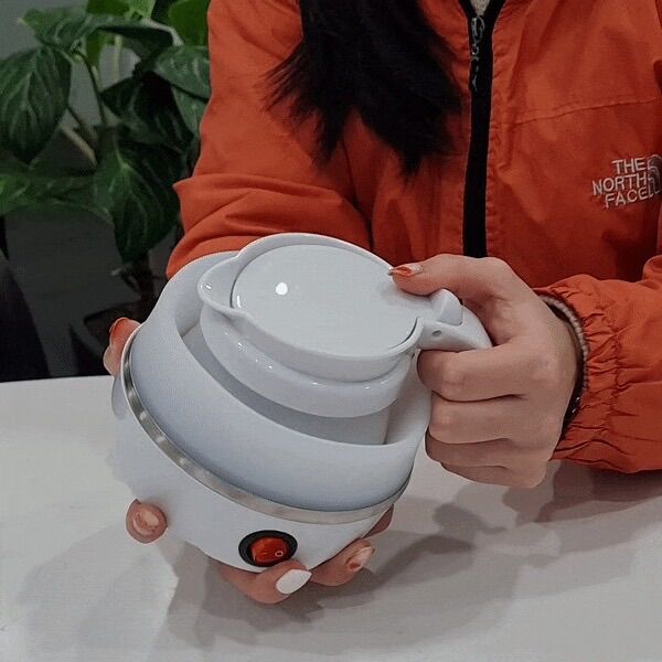 Bình Ấm Đun Nước Siêu Tốc Xếp Gấp Gọn Du Lịch 600ml