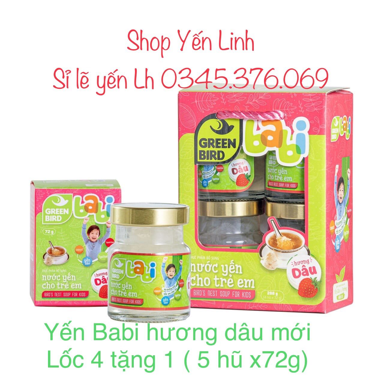 Lốc 4 tặng 1 yến Green Babi của Nutrinest