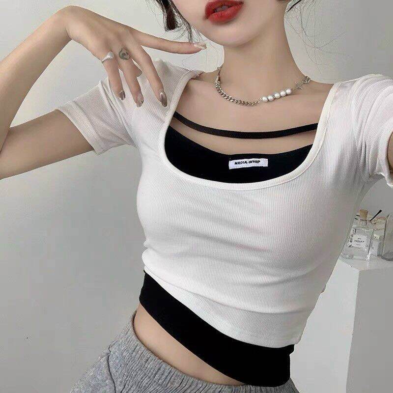 [HCM]ÁO THUN KIỂU CROPTOP