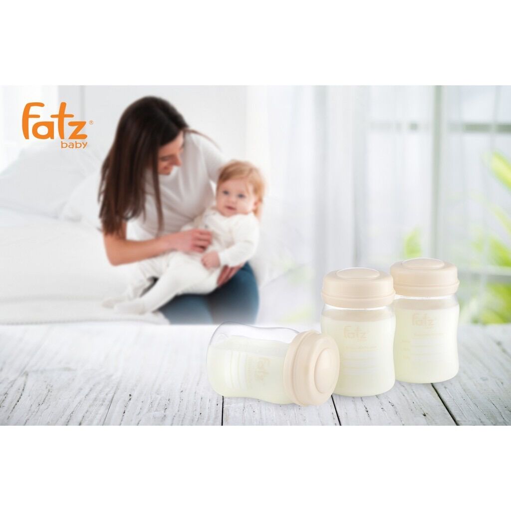 [CHÍNH HÃNG]- Bình trữ sữa 150ml (bộ 3 bình) Fatzbaby FB0120N