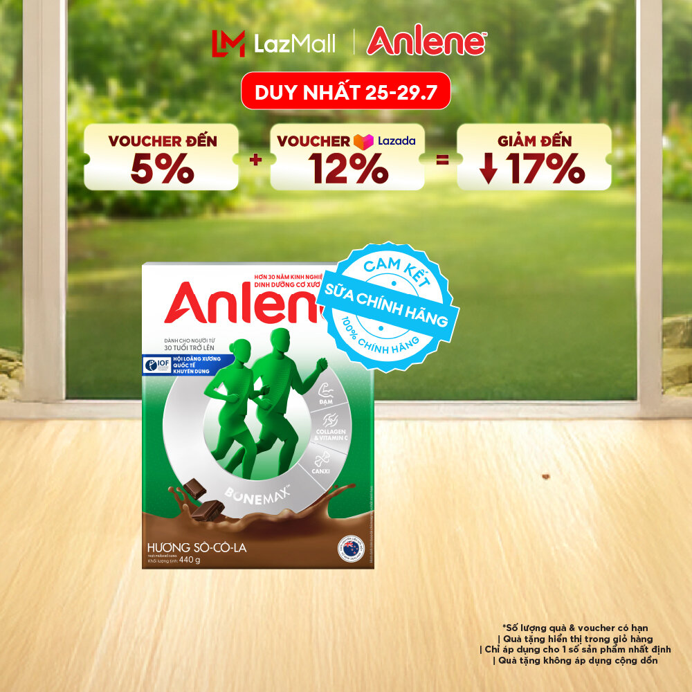 [Voucher giảm đến 26%]Sữa Bột Anlene Hương Socola 440G