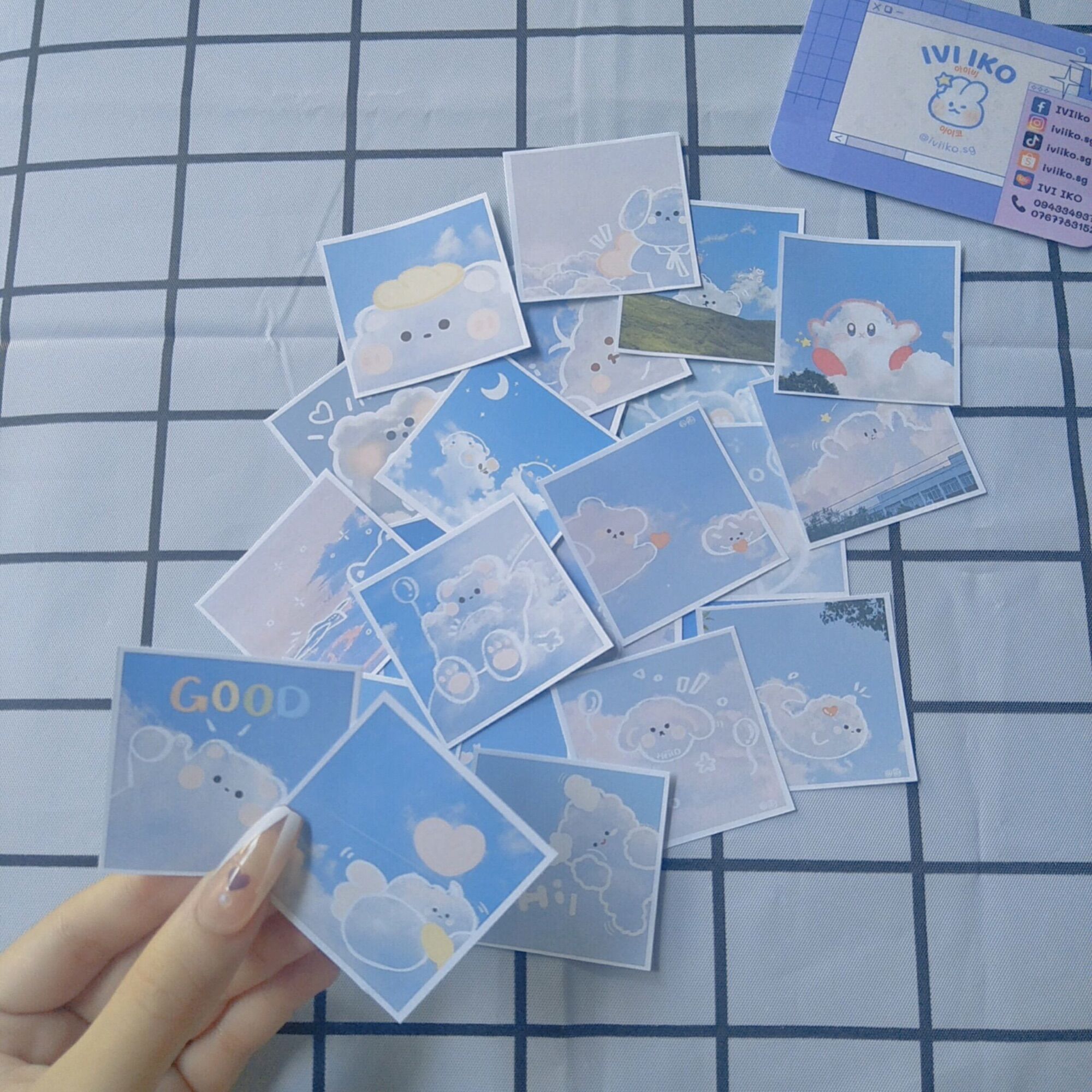 Set 24 sticker Sky Cute (5x5cm) | IVI IKO