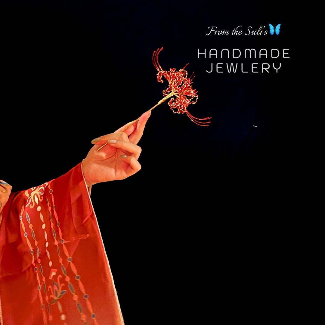 Trâm cài tóc Bỉ Ngạn hoa, phụ kiện thủ công [Suli'shandmade]