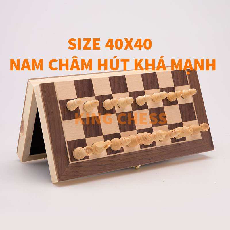 Bộ cờ vua gỗ tự nhiên có nam châm