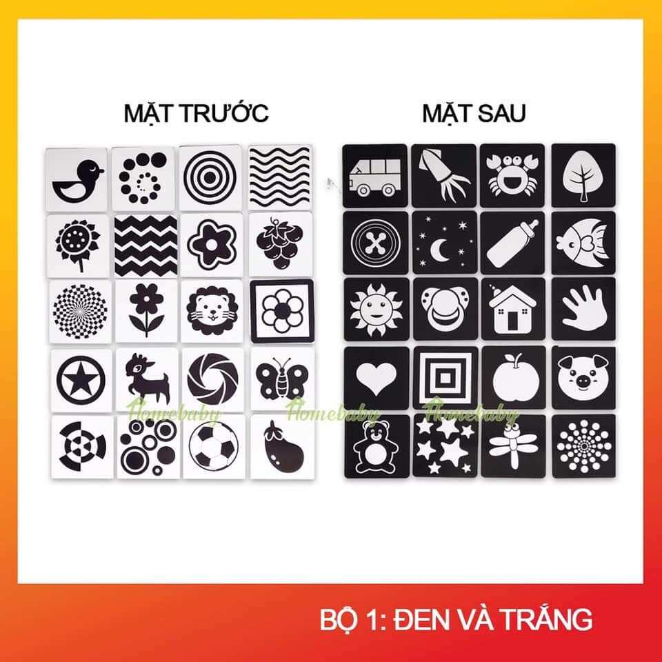 [FLASHCARD] Bộ Thẻ Kích Thích Thị Giác Cho Bé (từ 0-16 tháng tuổi)