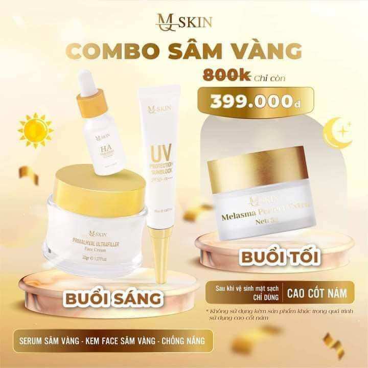 Combo cốt nám sâm vàng mq skin ( bộ 4 sp )