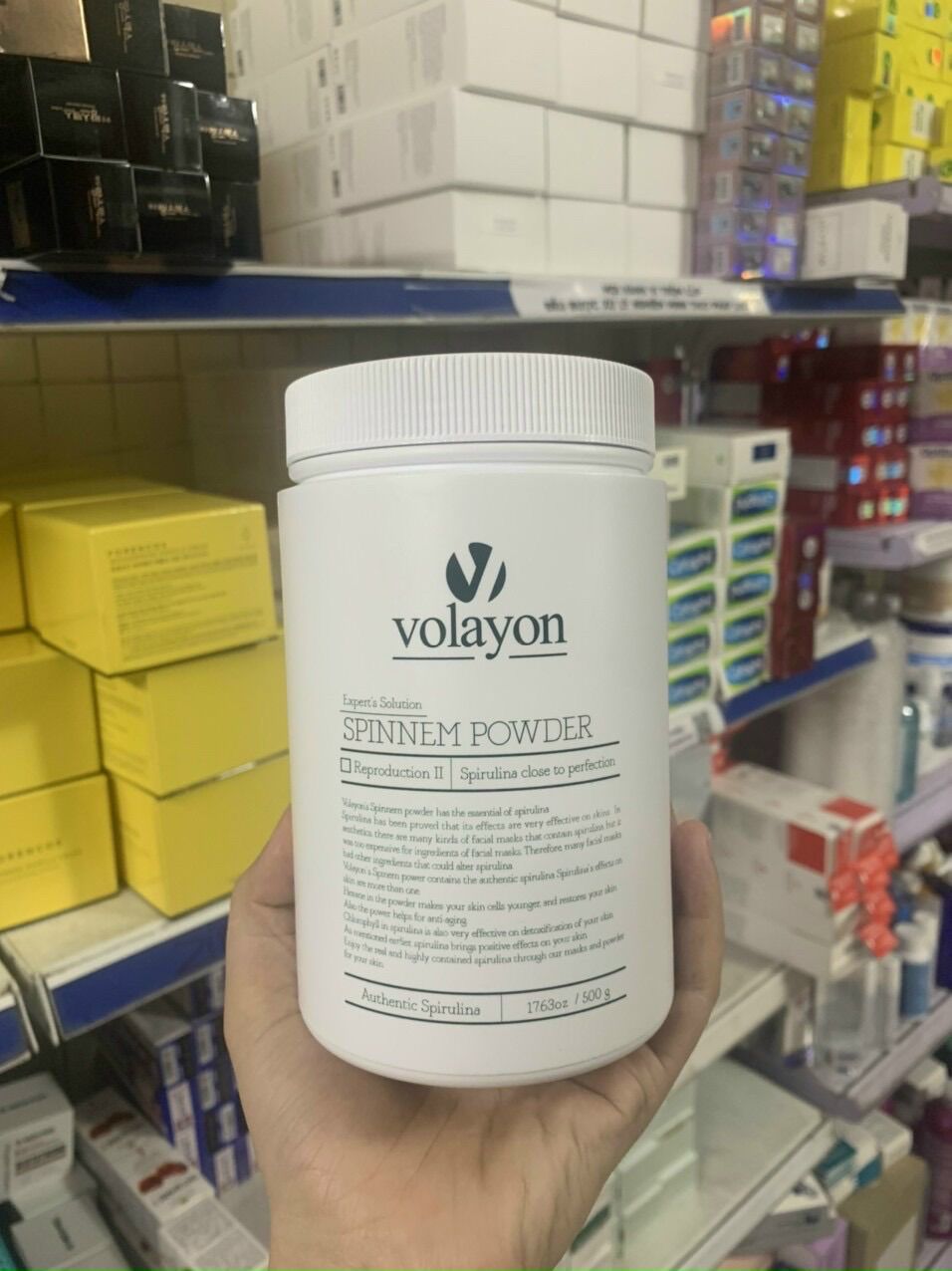 Mặt nạ tảo xoắn dạng bột Volayon Spinnem Powder 500g