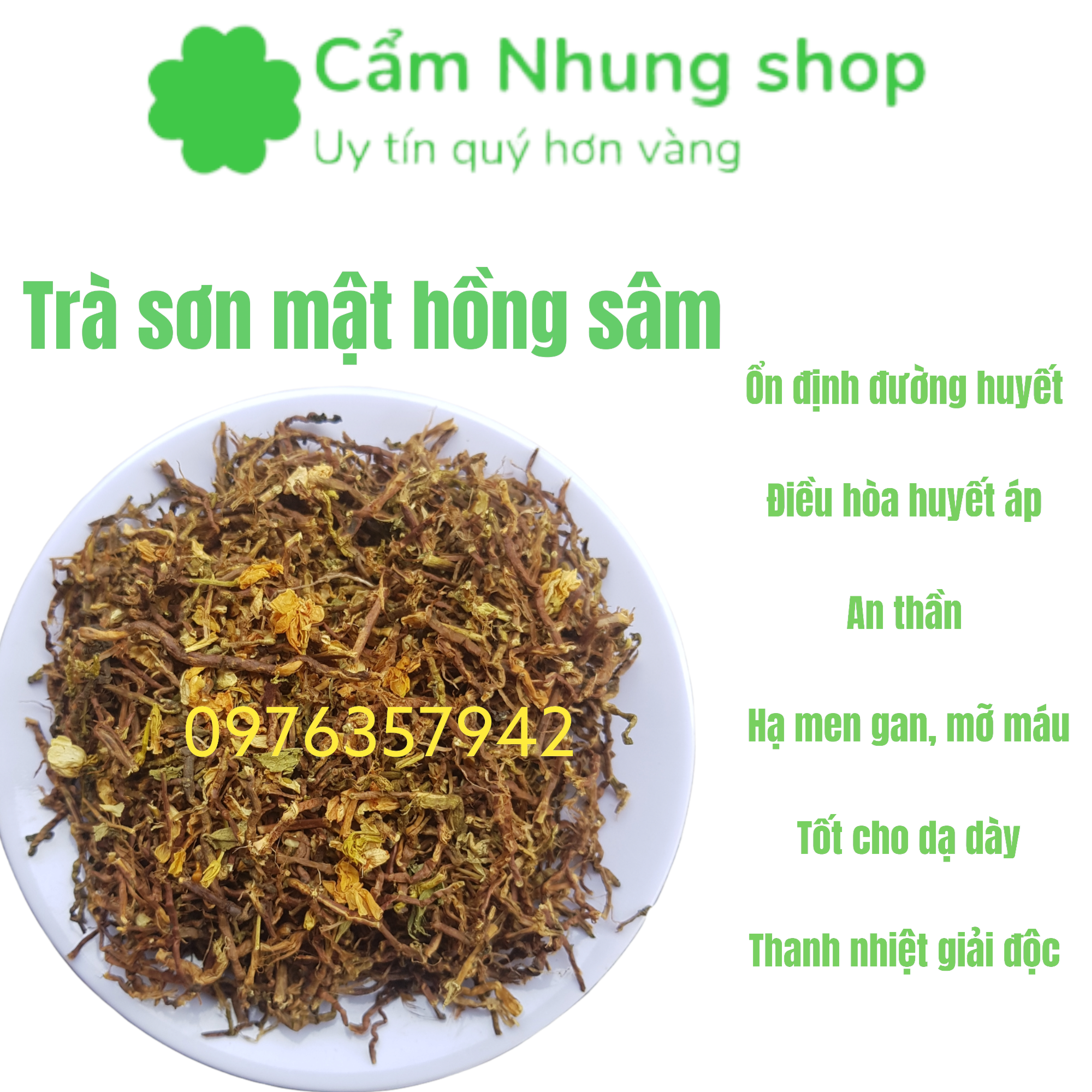 1kg trà sơn mật hồng sâm Sa Pa thanh nhiệt giải độc