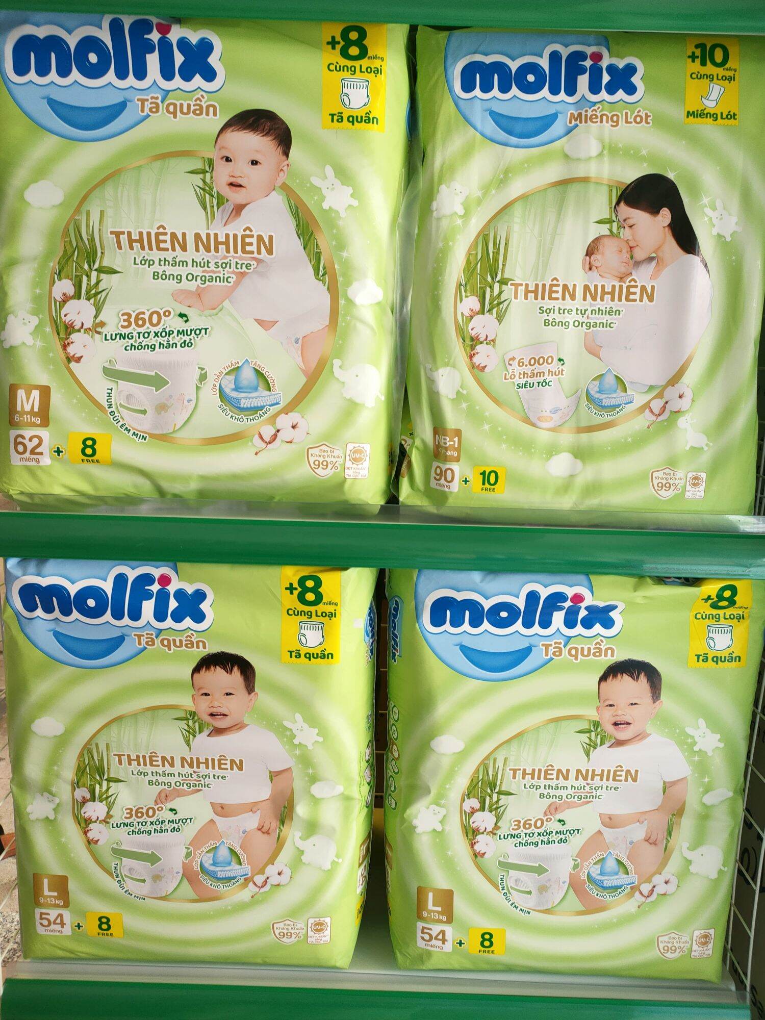 Tã quần Molfix Thiên Nhiên size M/L/XL/XXL