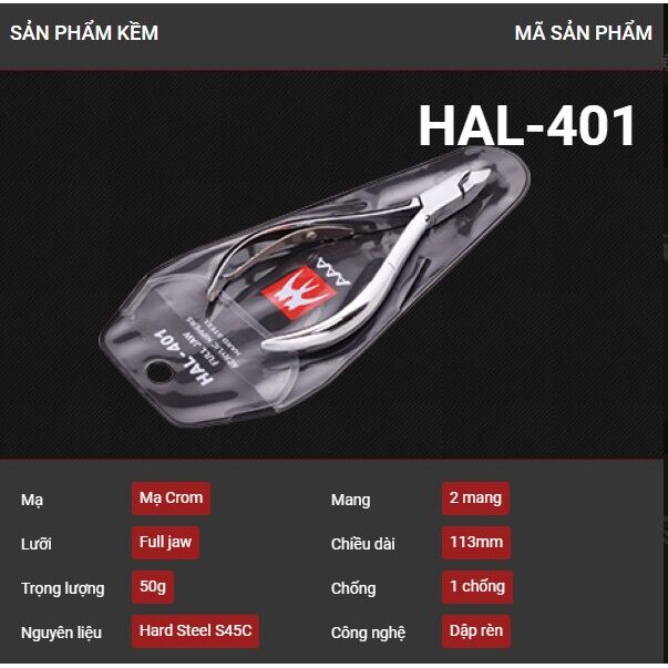 Kềm cắt móng aaa hal401, kìm cắt móng hal401