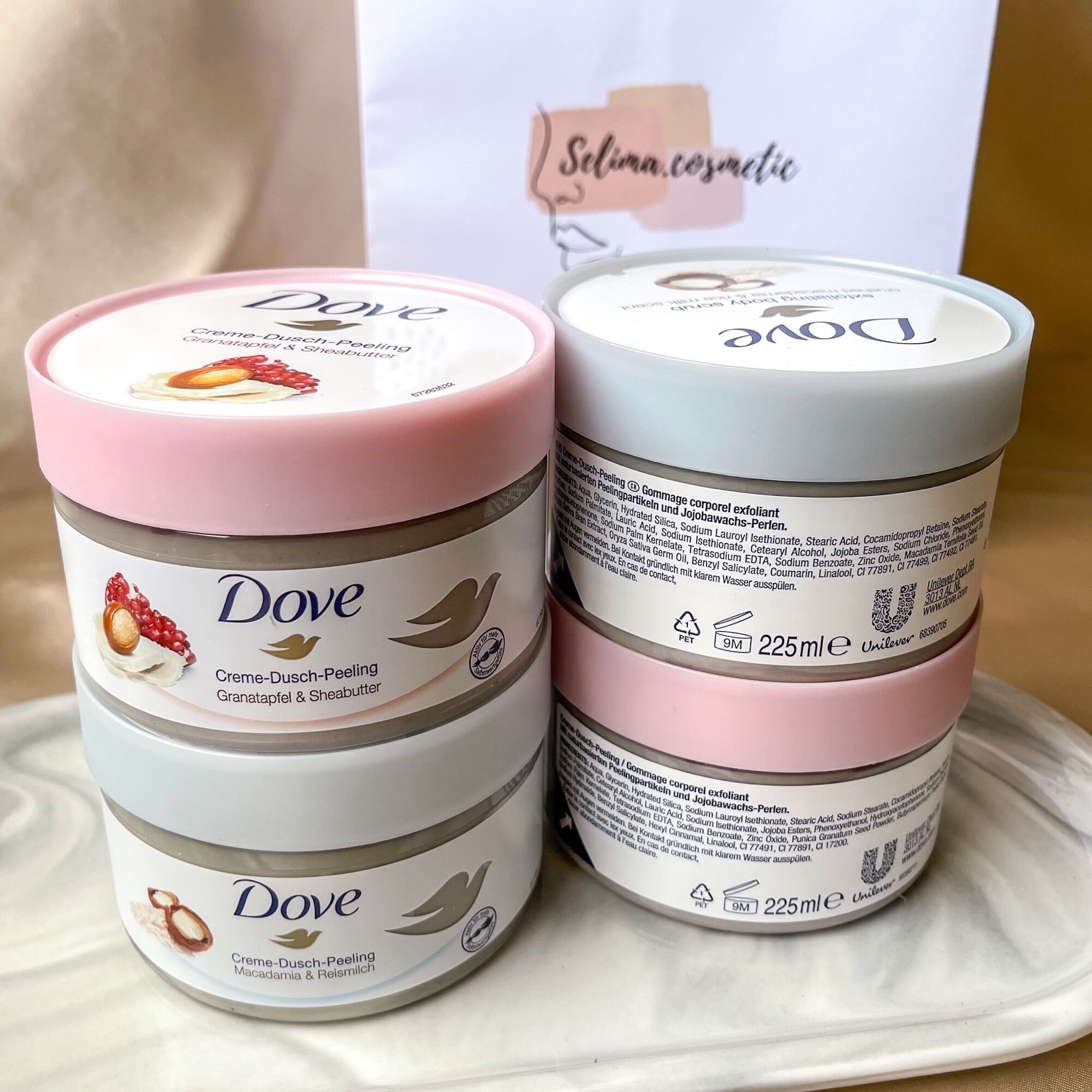Bill đức - dove tẩy da chết body