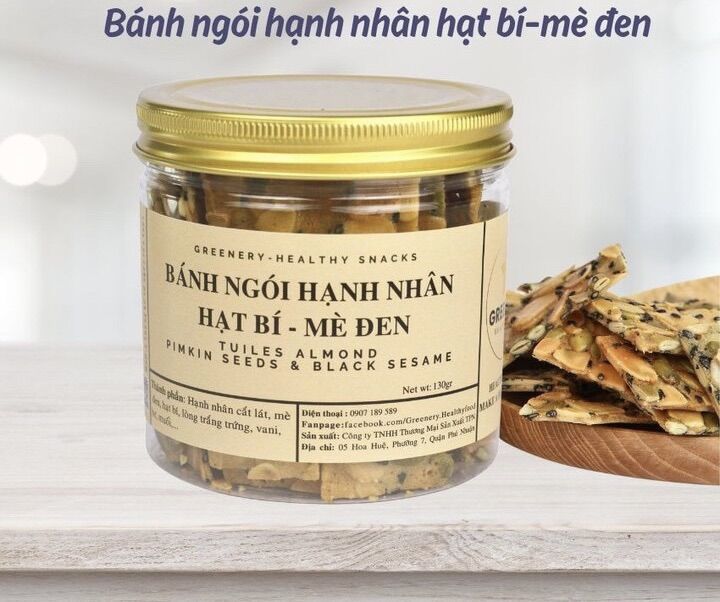 Bánh Ngói Hạnh Nhân mè đen