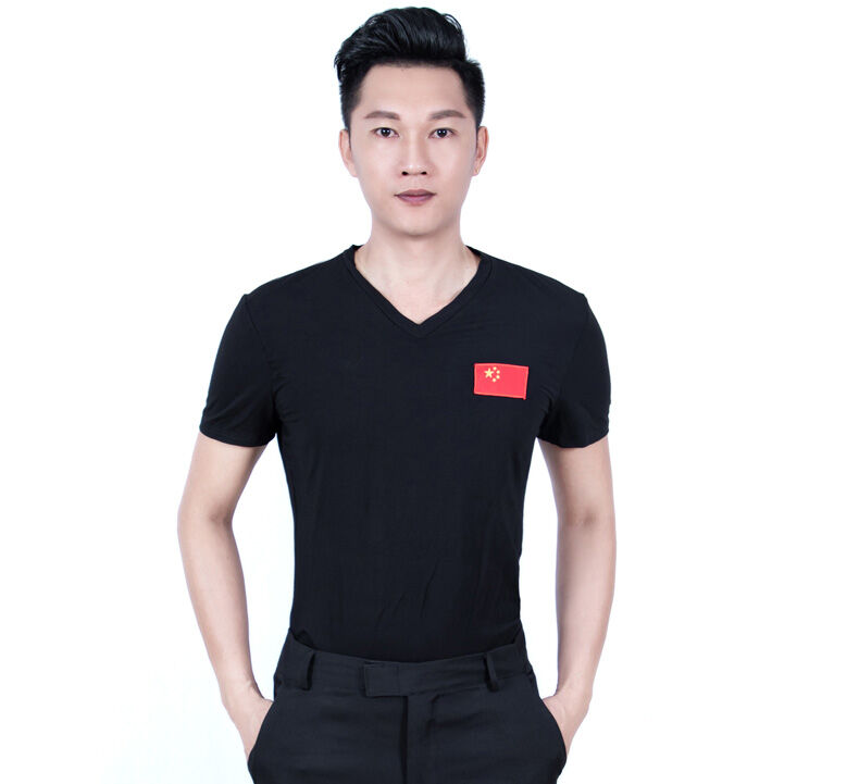 Trang phục khiêu vũ latinh cho nam trang phục khiêu vũ trang phục tập luyện tay ngắn áo khiêu vũ tiêu chuẩn quốc gia vũ điệu nhảy quảng trường trang phục khiêu vũ