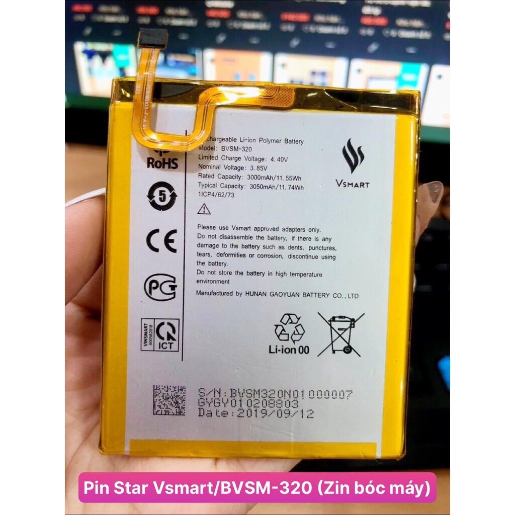 Pin Star Vsmart /BVSM-320 (Zin bóc máy)