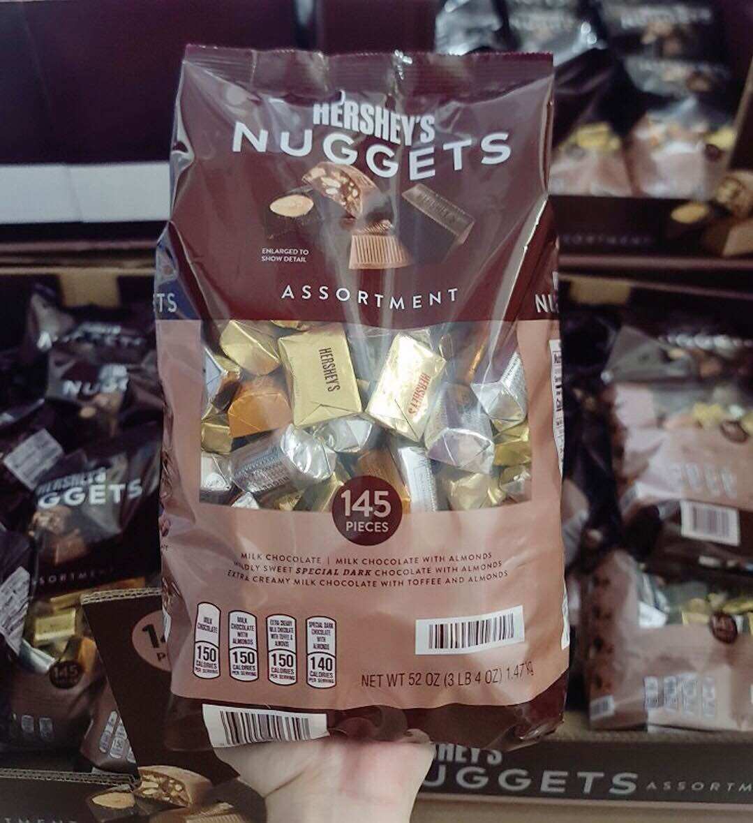 [HSD 08/2926) Socola HERSHEY NUGGETS ASSORTMENT 1.47kg 145 viên tù MỸ