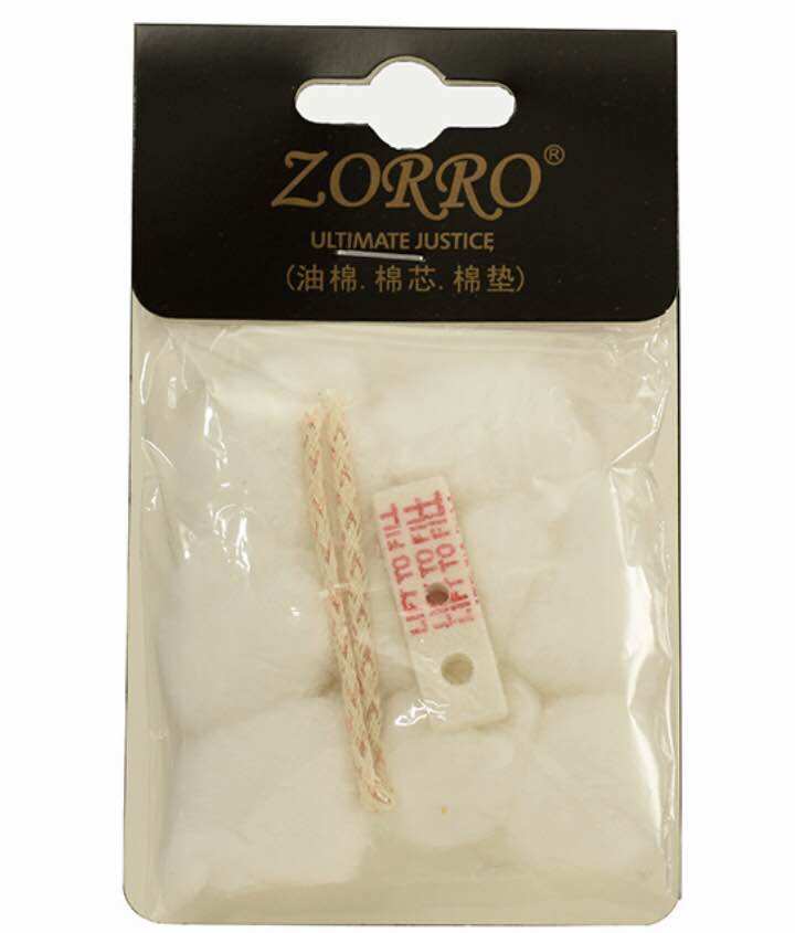 [Loại Tốt] SET Bông Gòn Zorro Thay Cho Bật Lửa Zippo, Zorro và các bật lửa dùng bấc khác