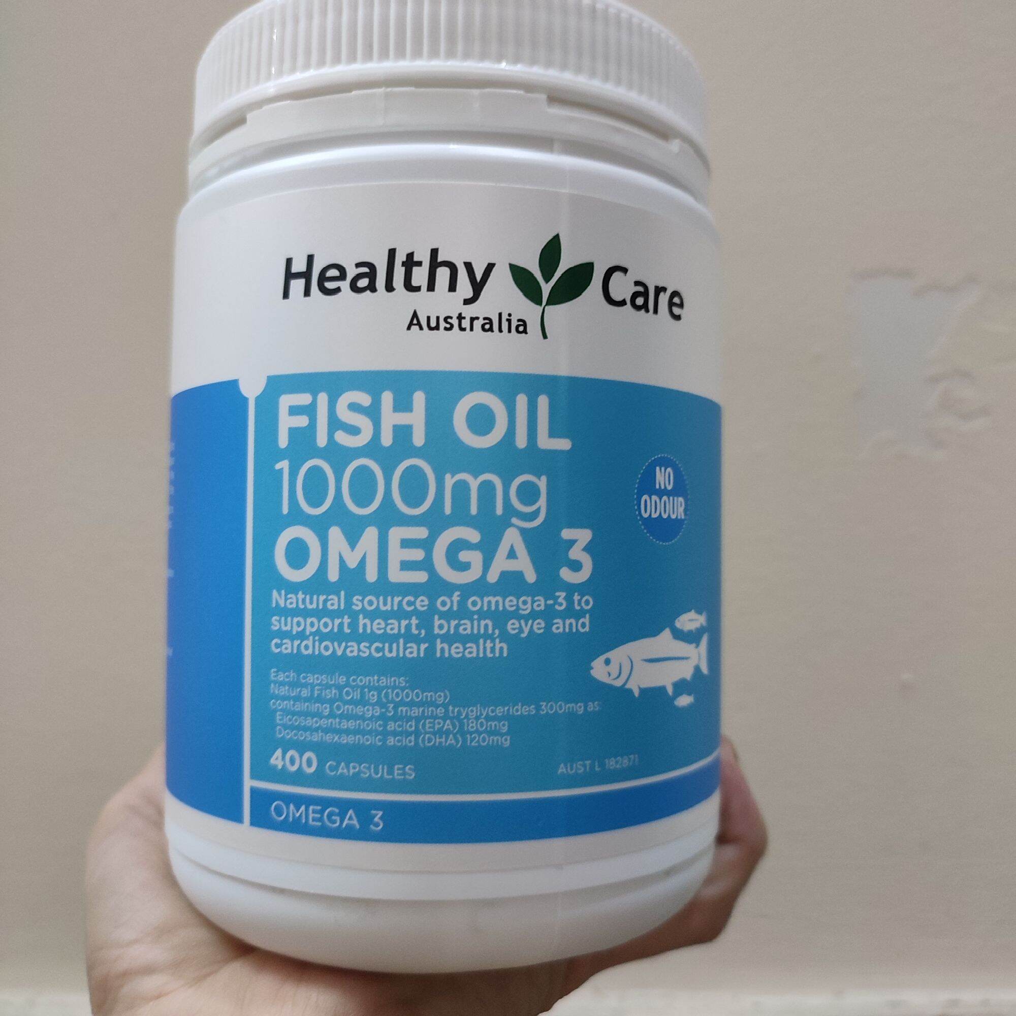 Healthy Care Fish Oil 1000mg Omega 3 - 400 viên của Úc