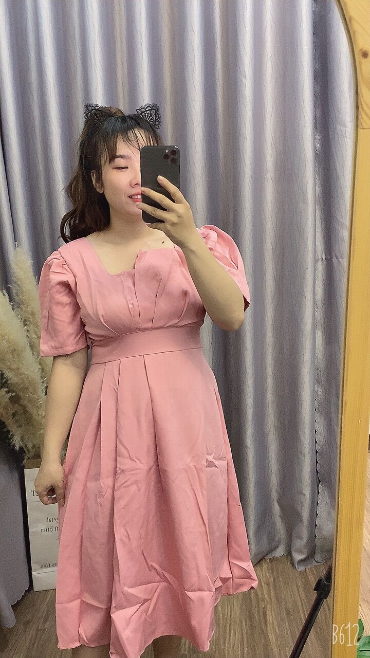 Đầm tiểu thư tay ngắng bigsize 60 đến 90kg