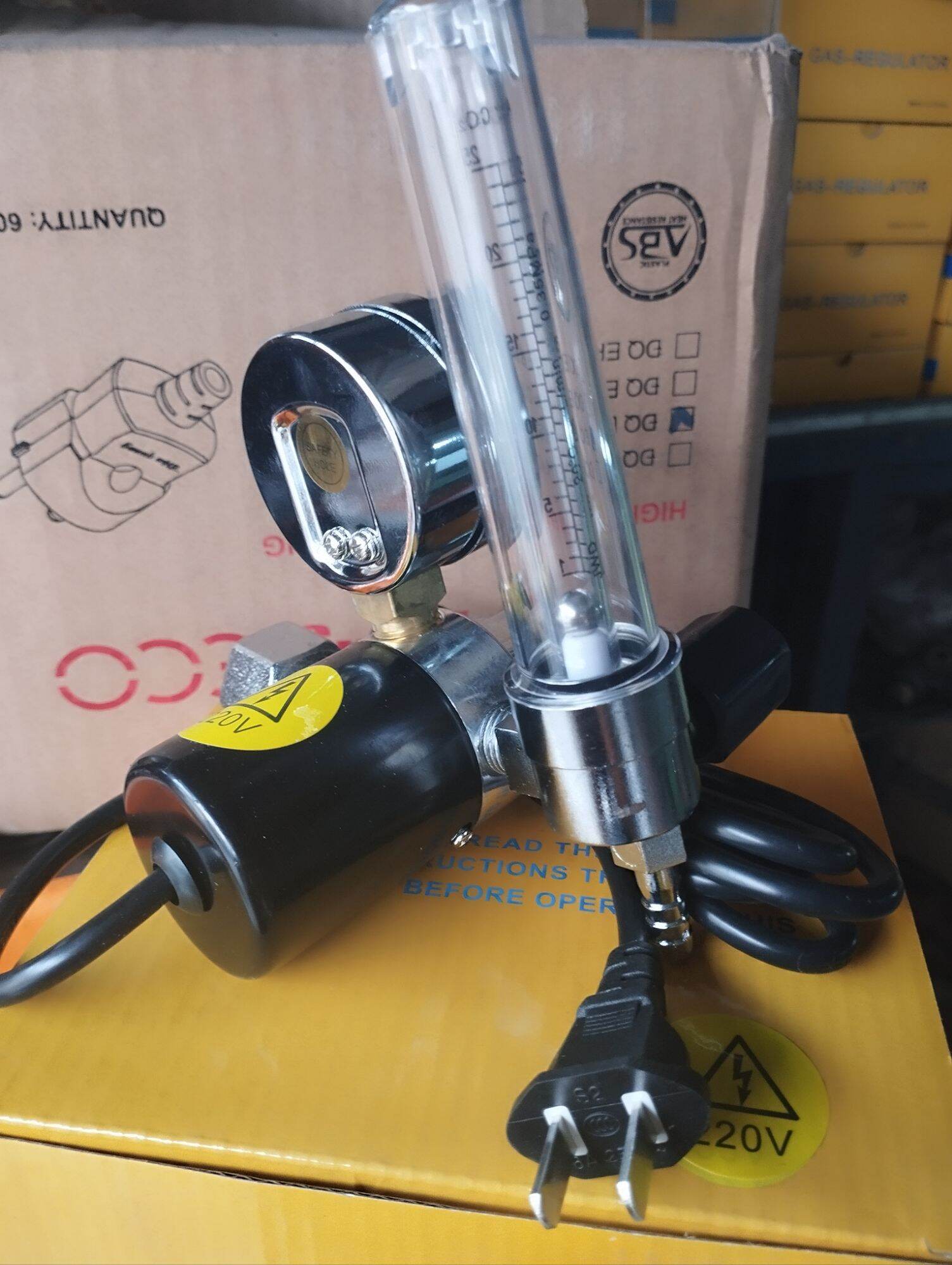 Đồng hồ co2 220v đo khí máy hàn Mig