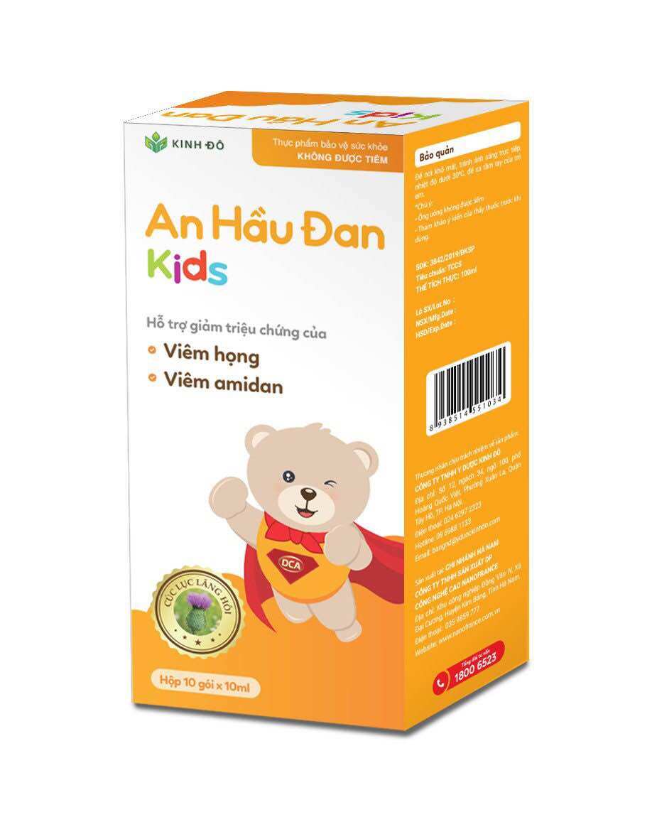 [HCM]Ống Uống An Hầu Đan Kids - Dành Cho Trẻ Bị Viêm Họng Amidan