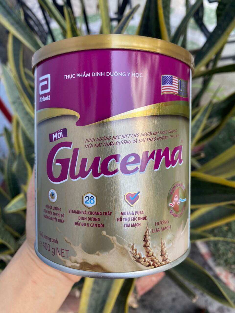 Sữa Lon Glucerna Lúa Mạch 400g Date T2/2025