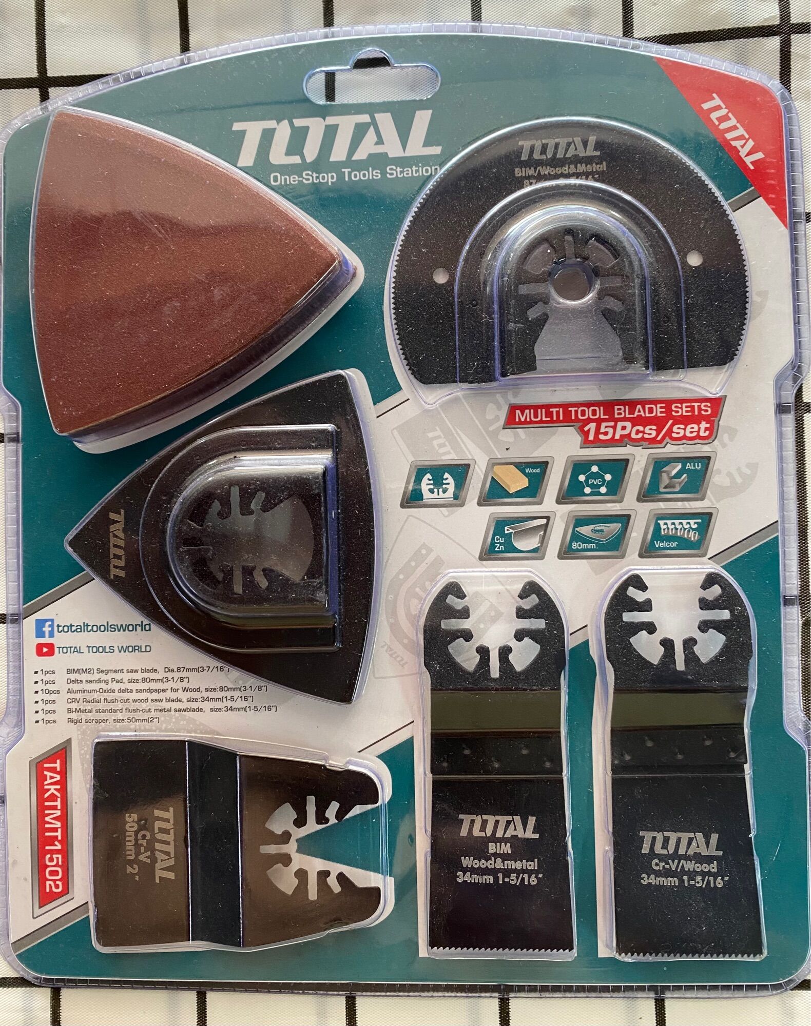 Bộ lưỡi máy cắt gọc đa năng total taktmt1502
