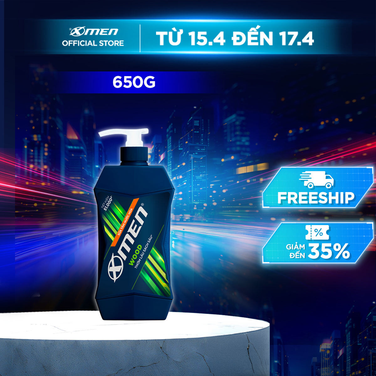 Sữa Tắm Nước hoa X-Men Wood 650g