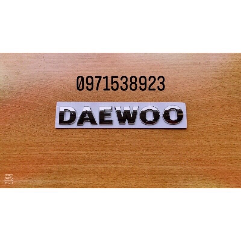 logo chữ DAEWOO MATIZ dán đuôi xe